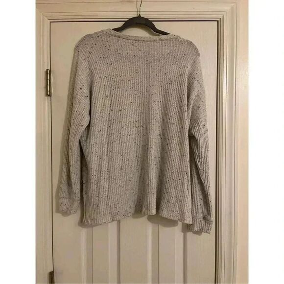 American Eagle Women's Small Black Waffle Knit Pullover oversized Sweater Long S - Picture 2 of 4